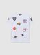 White pure cotton regular fit t-shirt with NFL logos and round neck_0