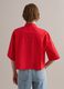 Red pure cotton shirt with chest pocket, oversized fit_3