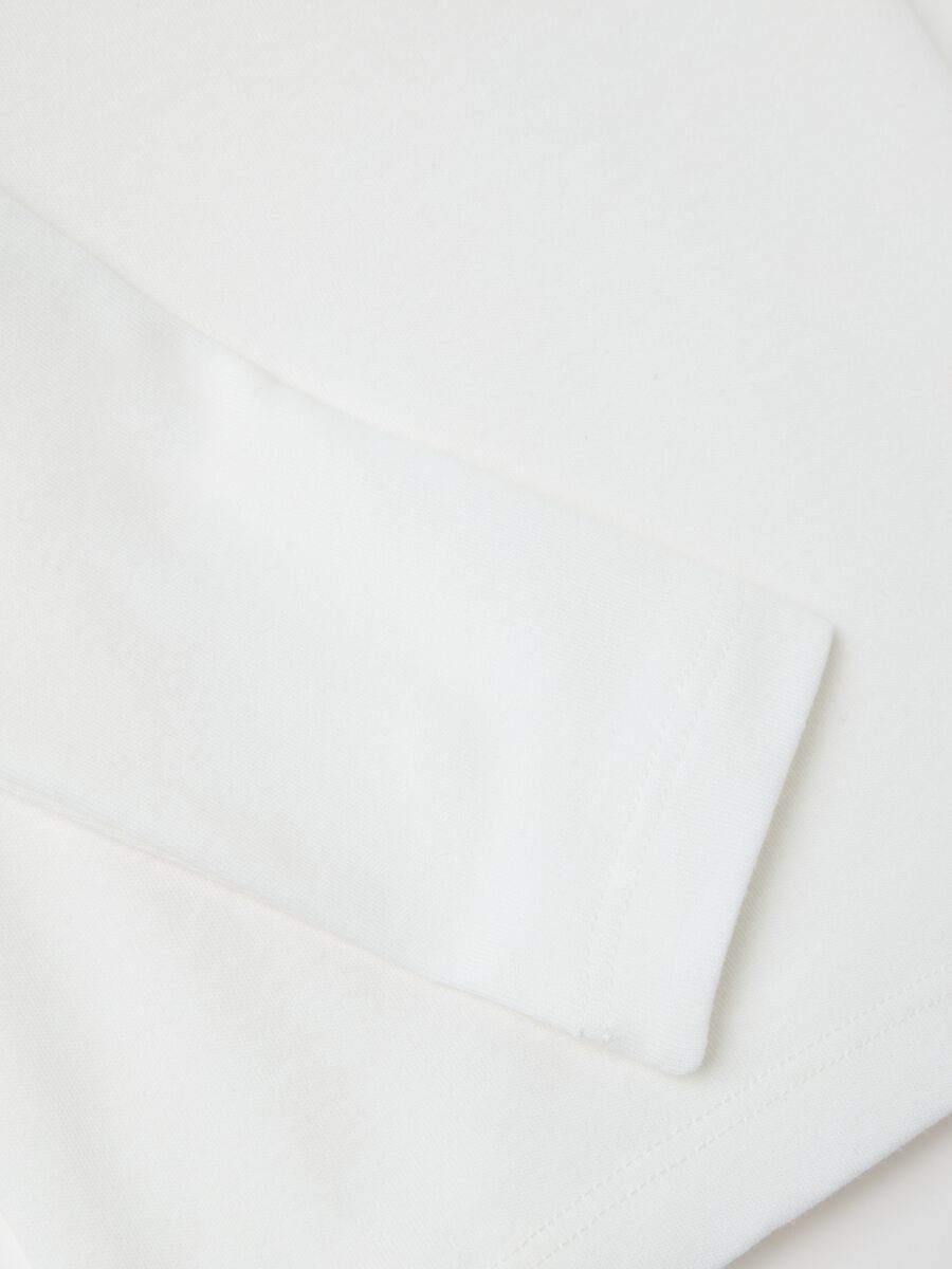 Cotton T-shirt with high neck_3