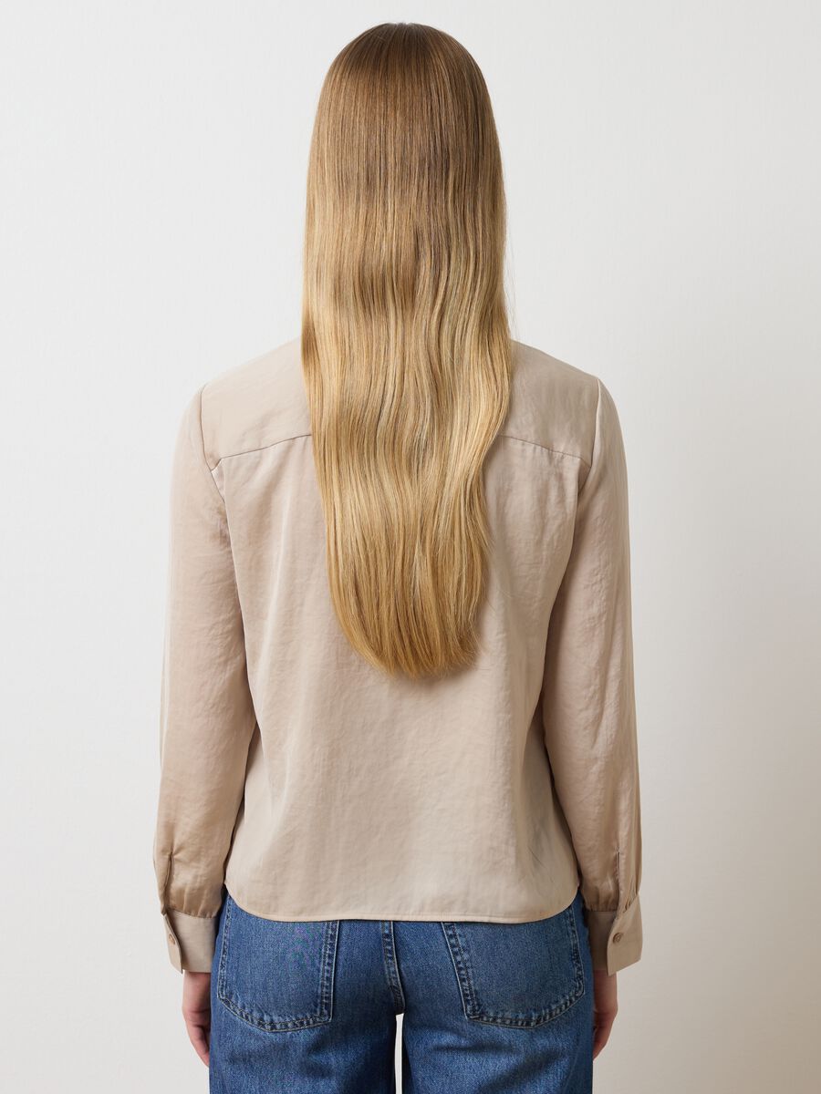 Beige Blouse with Mandarin Collar_3