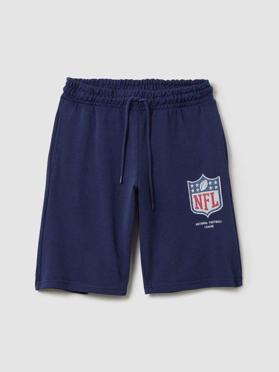 Blue NFL Sports Shorts in Cotton Blend_4