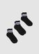 Three-pack of black sports socks in stretch organic cotton_0