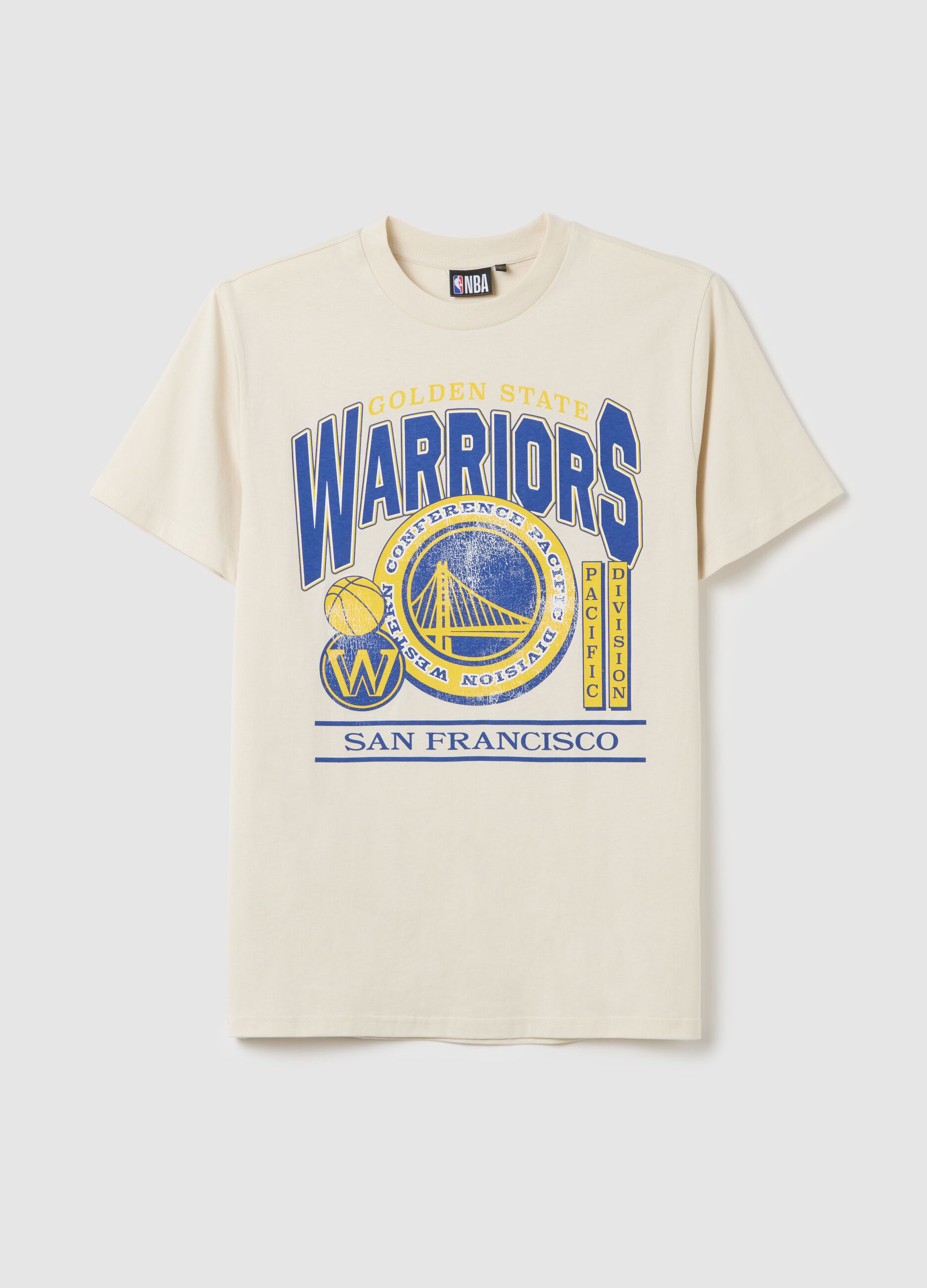 Beige NBA Golden State Warriors T-shirt