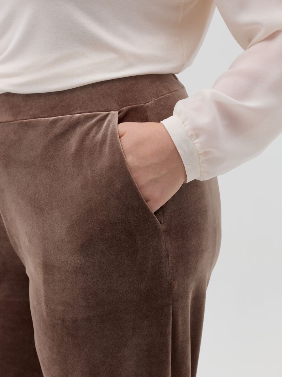 Pantaloni a gamba larga in velluto Curvy_2