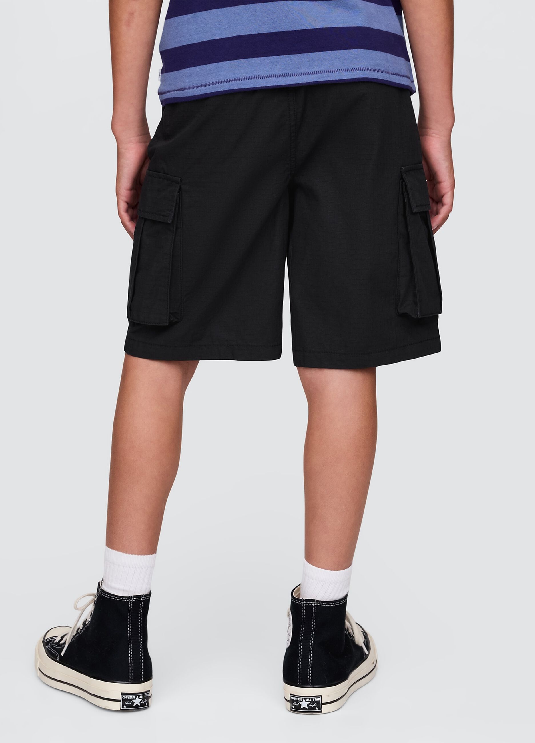 Black cargo shorts for kids