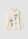 Maglia beige in puro cotone organico Dolcevita_0