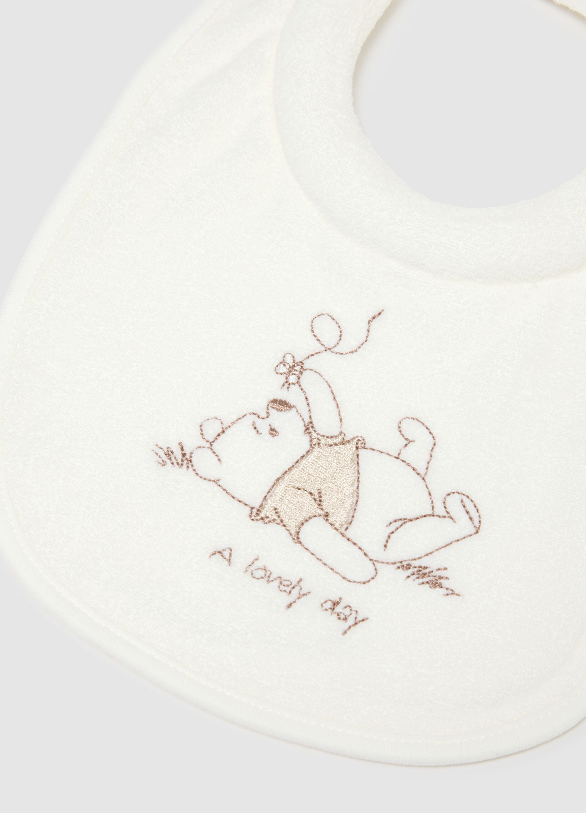 Twin pack multicolour pure cotton baby bibs with embroidery