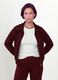 Red stretch viscose sweatshirt with turtleneck, regular fit_0