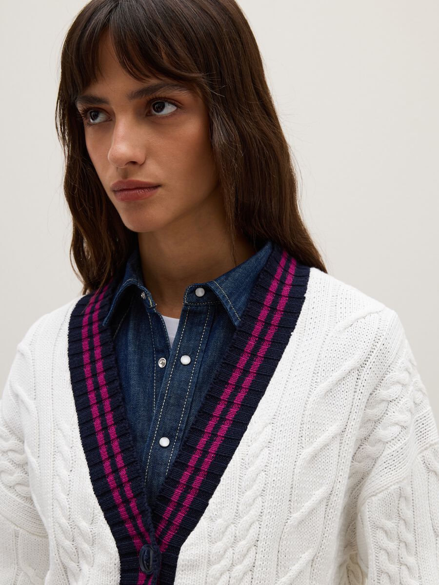 Multicolor pure cotton cardigan regular fit_3