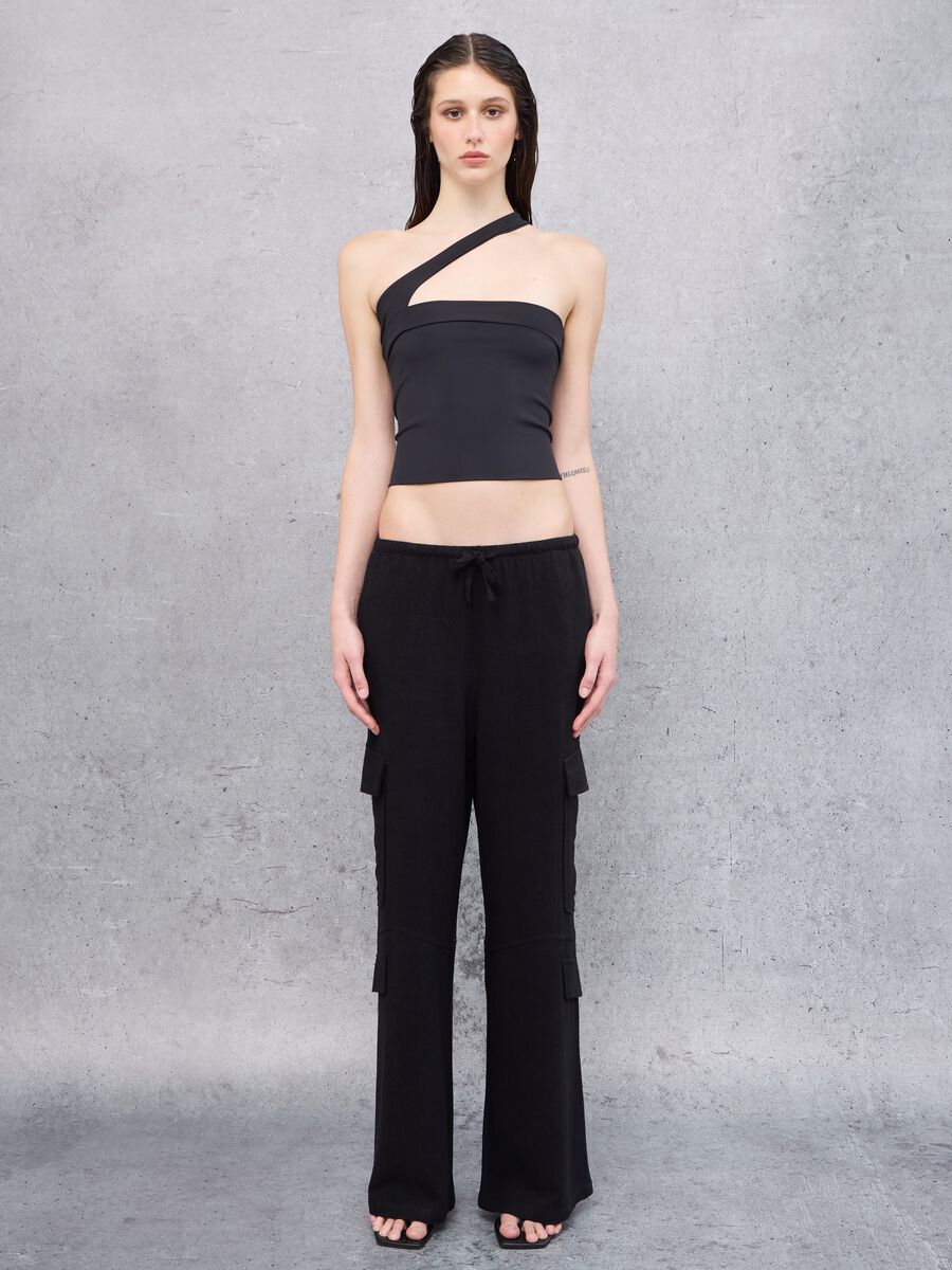 Asymmetrical Adjustable Black Top_4