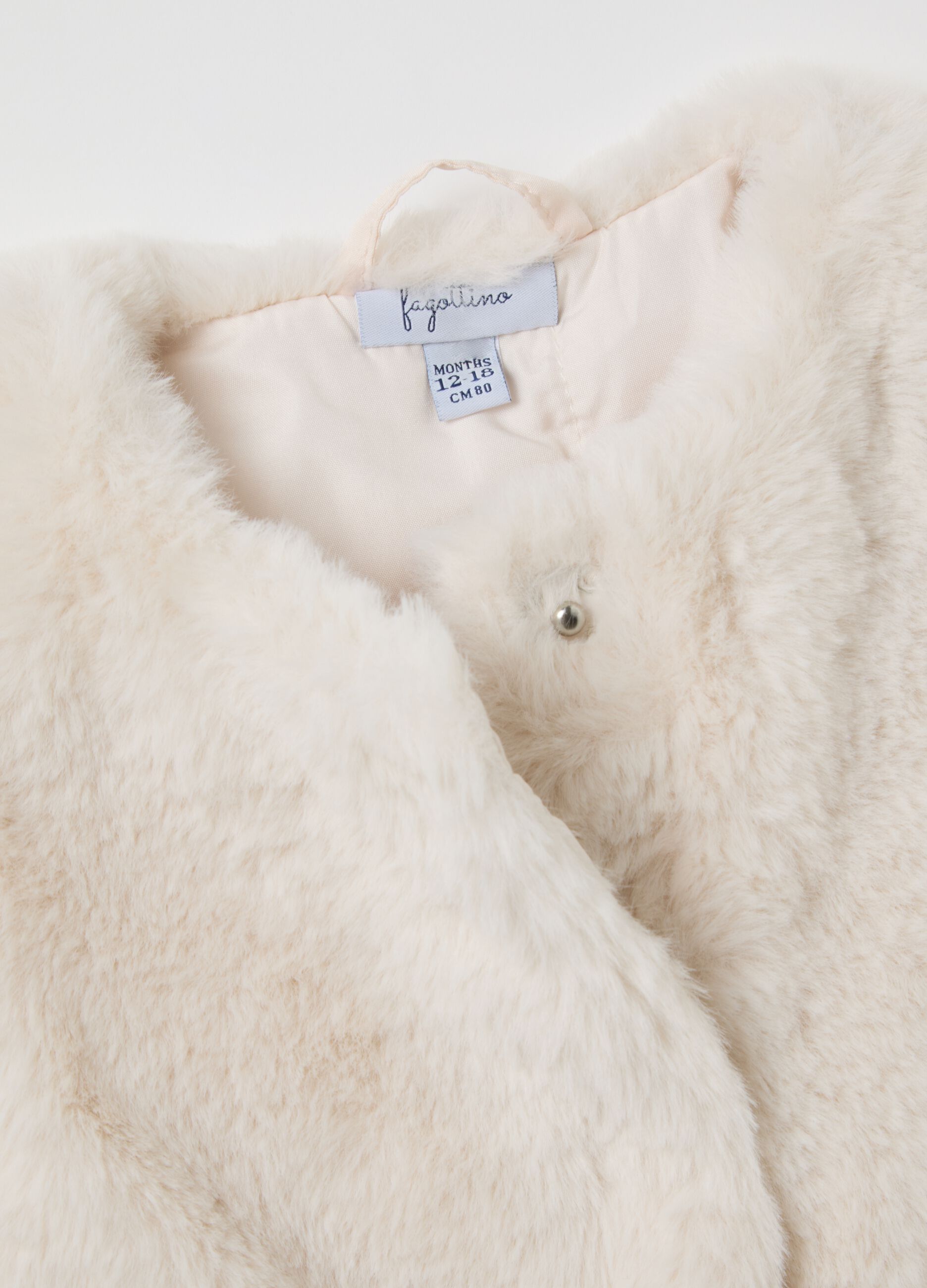 Baby Girl Beige Vest Regular Fit