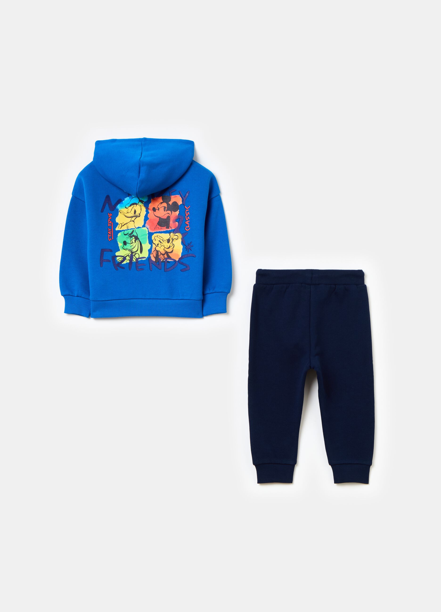 Jogging set in felpa con stampa Topolino