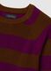Multicolour Cotton Blend Striped Sweater - Regular Fit_5