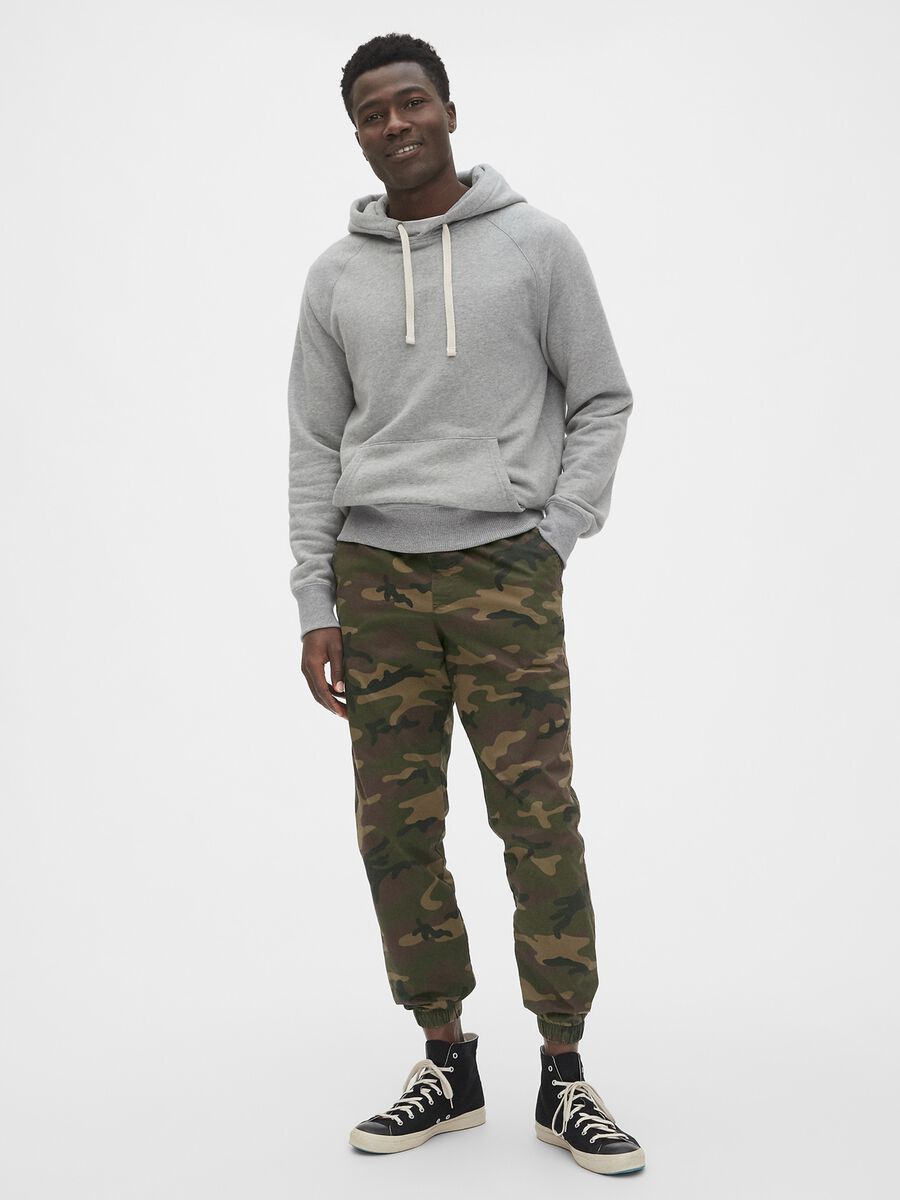 Joggers in cotone stretch camouflage_0