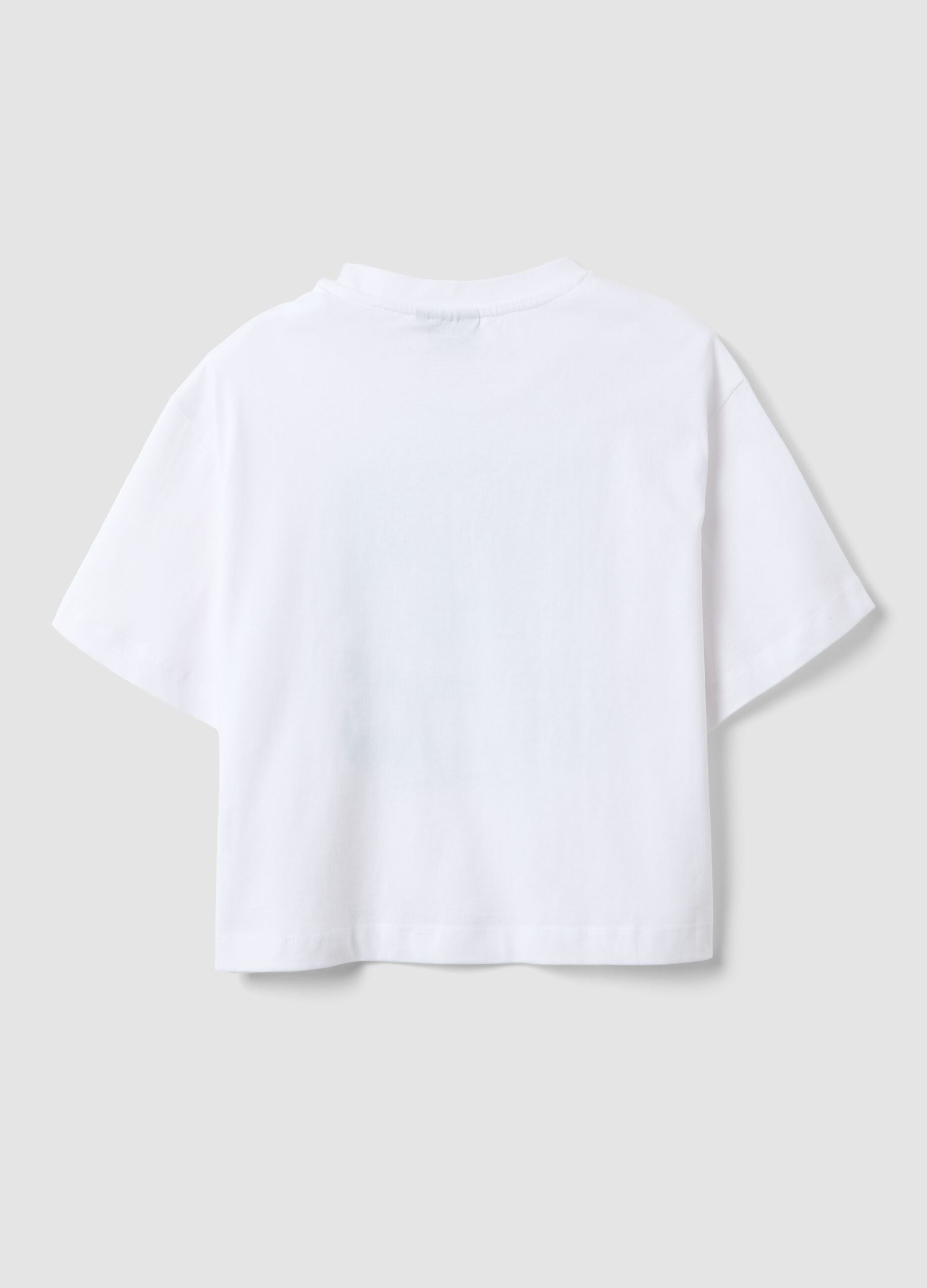 White pure cotton relaxed fit girl T-shirt Boston Celtics