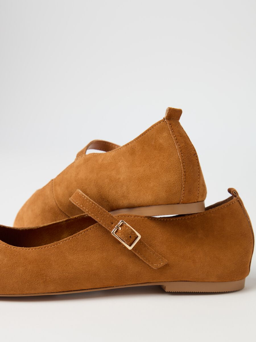 Suede-effect pointed ballerina flat_2
