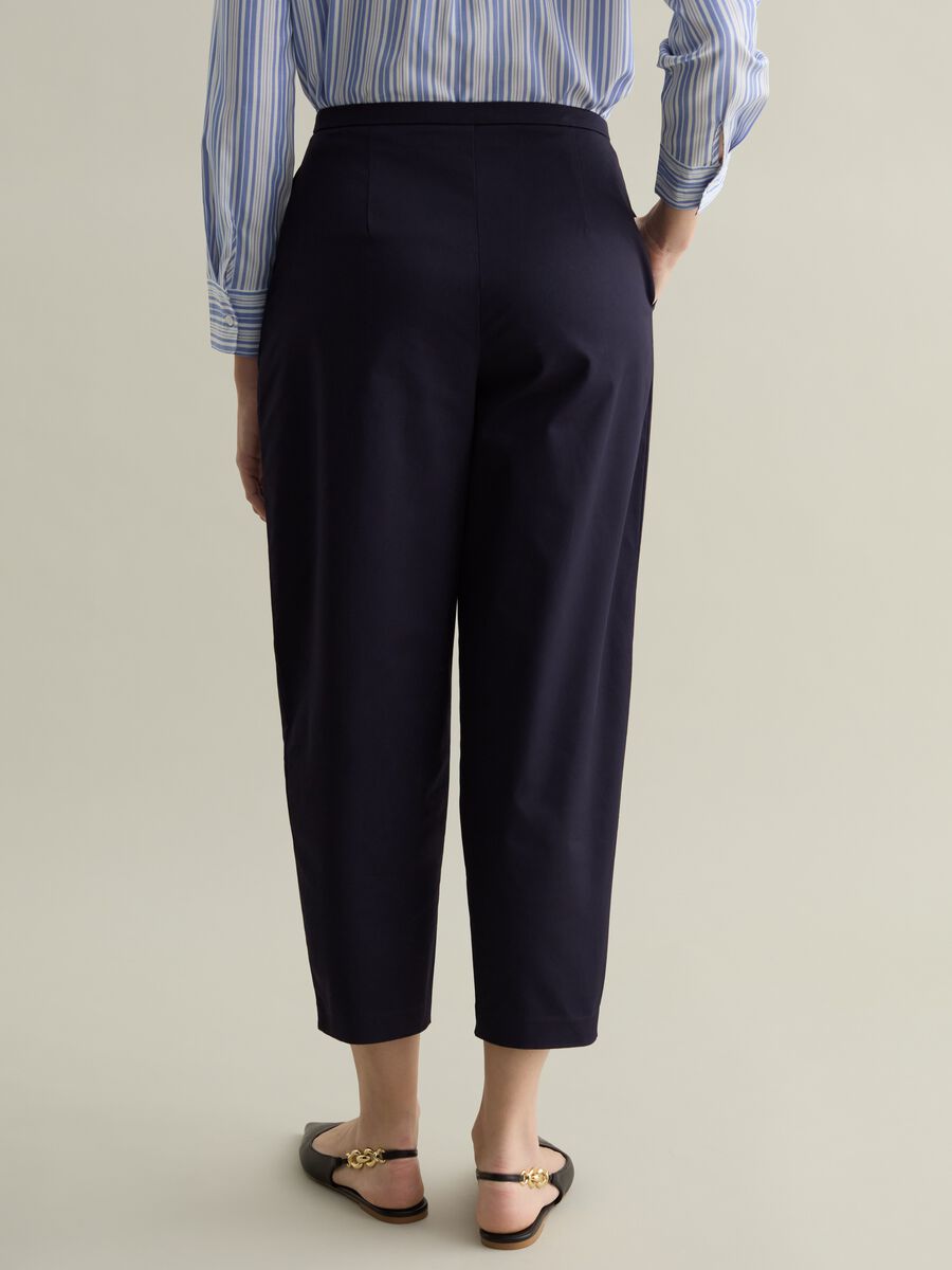 Balloon-fit trousers in stretch cotton_2