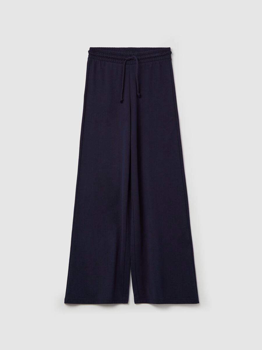 Wide-leg joggers in fleece_4