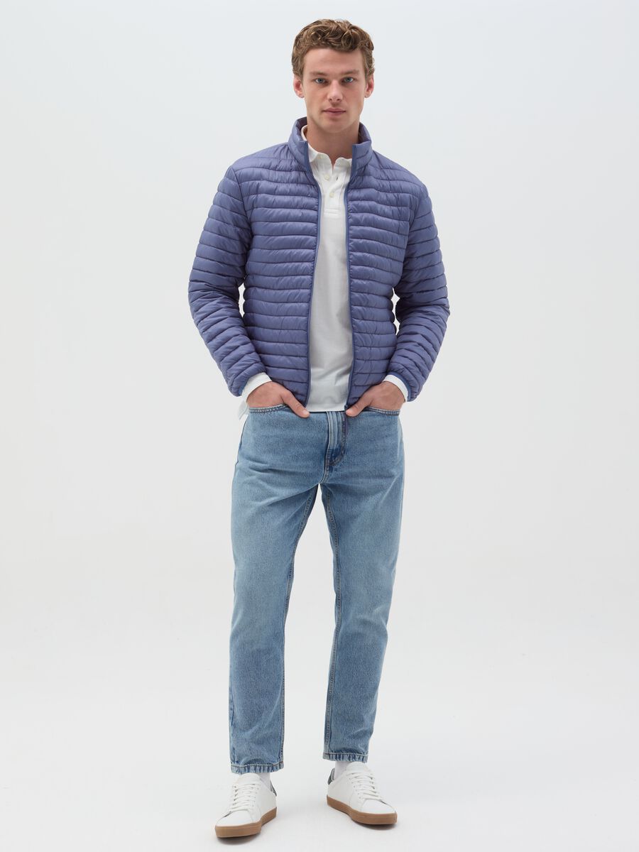 Carrot-fit jeans with fading_0