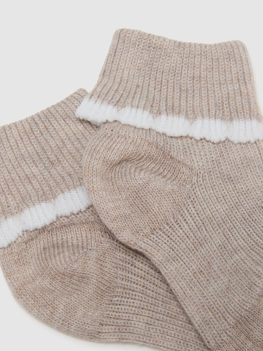 Set bipack calze da neonata in misto cotone multicolor corte_2