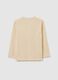 Children's beige pure cotton regular fit t-shirt_1
