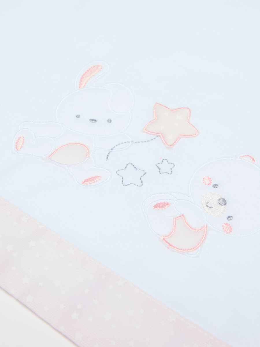 Three-piece crib set in cotton with animals patch_2