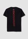 Black pure cotton T-shirt with Ducati print, regular fit_6