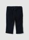 Blue regular-fit chino trousers with elasticated ribbed waistband_0