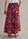 Multicolour midi skirt in pure cotton with elasticated waist_2