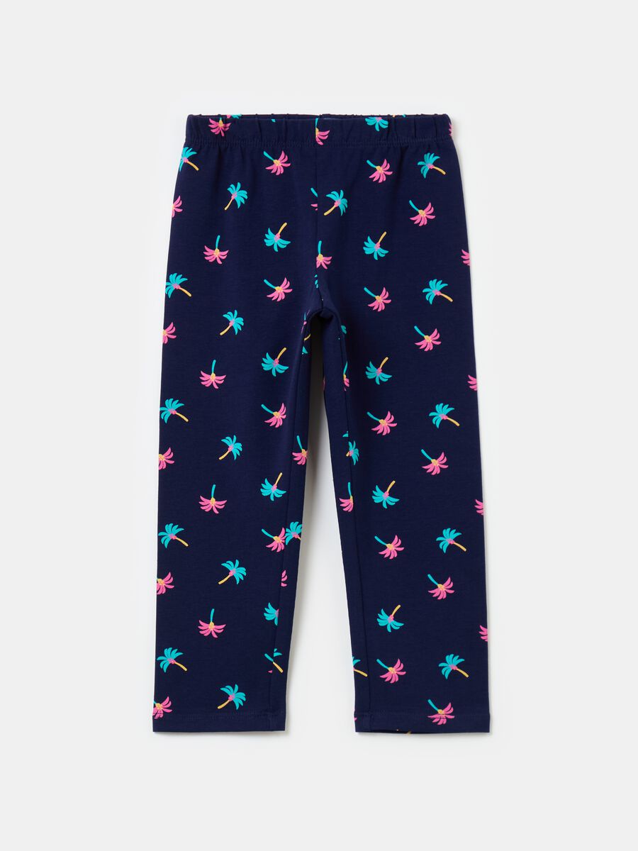 Three-quarter leggings with print_0