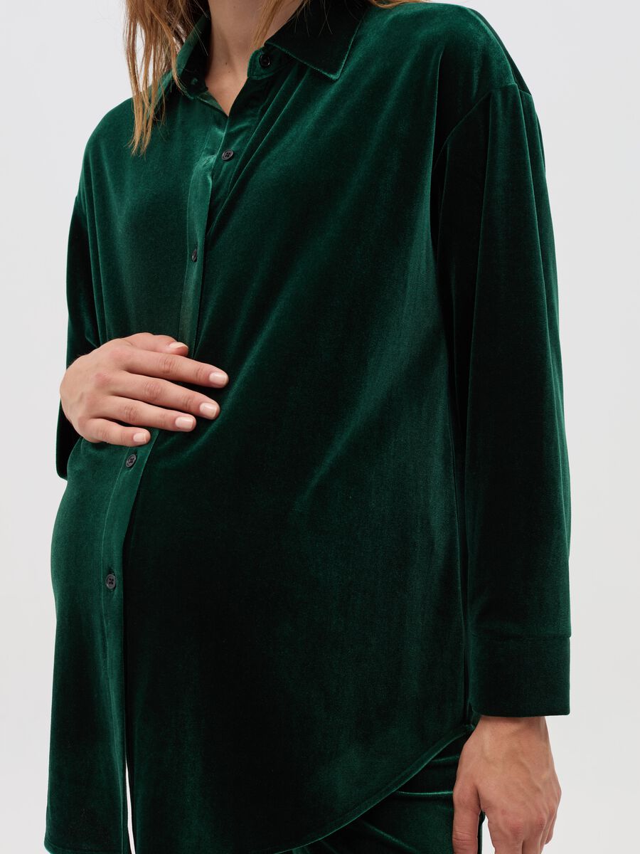 Maternity shirt in velvet_3