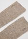 Beige Fingerless Gloves with Knitted Design_1