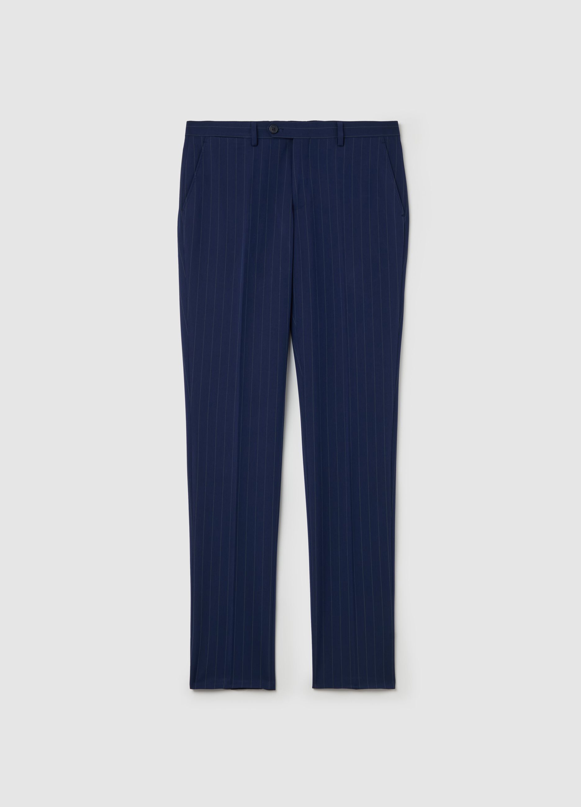 Easy-fit pinstriped trousers