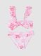 Pink floral-print stretch bikini_0