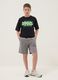 Black and grey pure cotton boys&rsquo; co-ord set with print, oversized fit_0