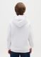 Children's white cotton blend sweatshirt, regular fit with print_1