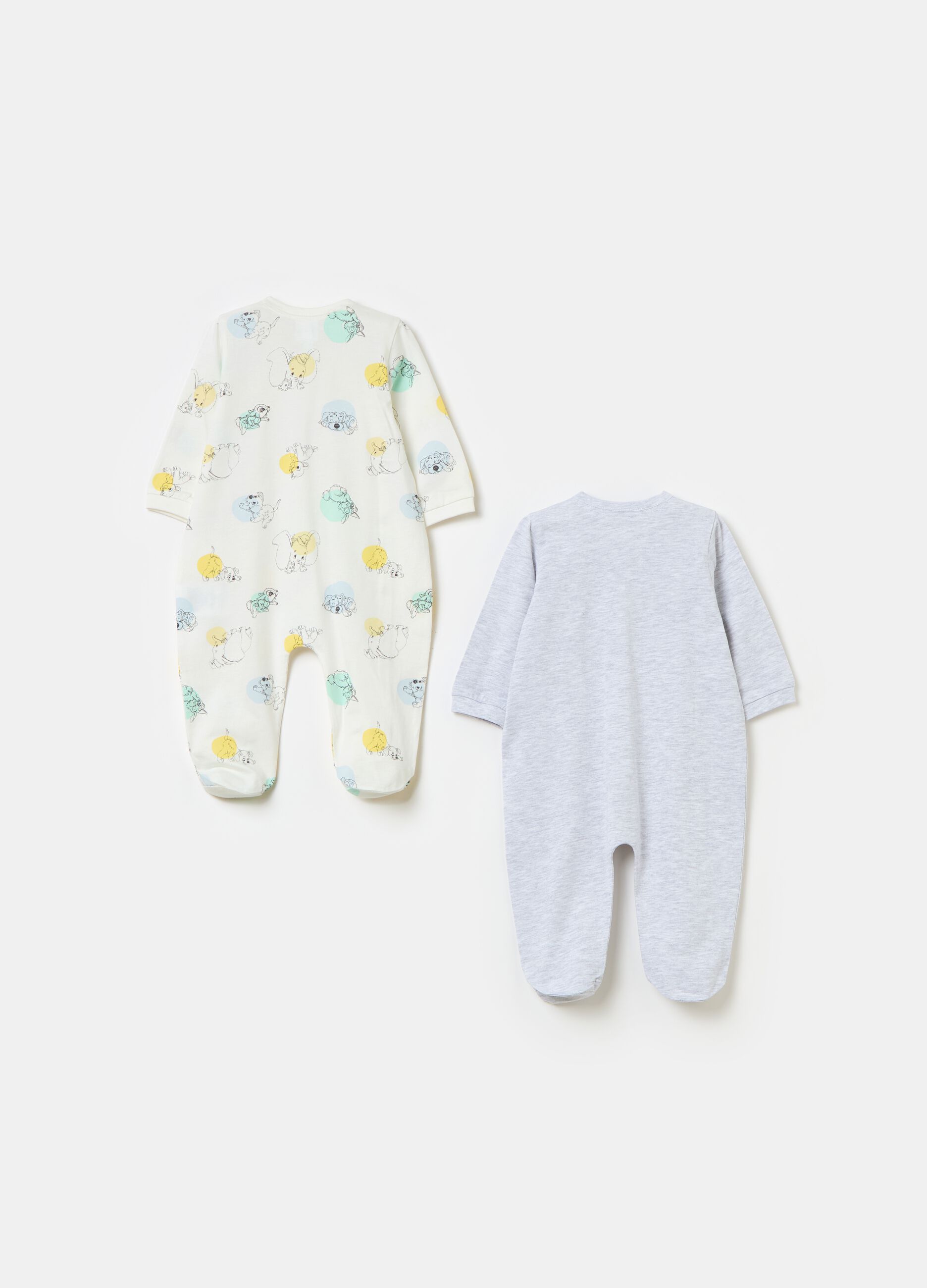 Two-pack Dumbo and Thumper onesies in organic cotton
