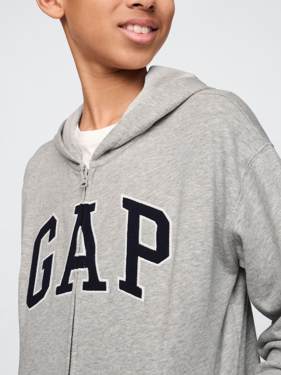 Full-zip cotton-blend hoodie_3