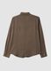 Camicia marrone in pura viscosa regular fit_6