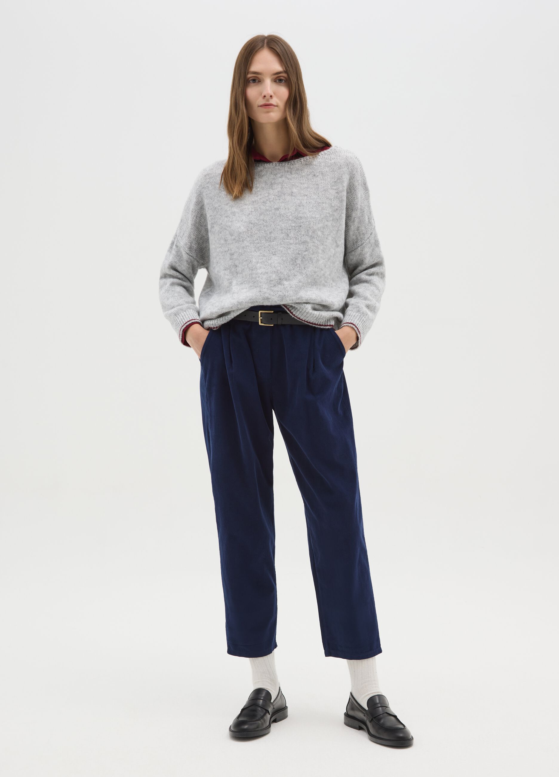 Pure Cotton Blue Trousers