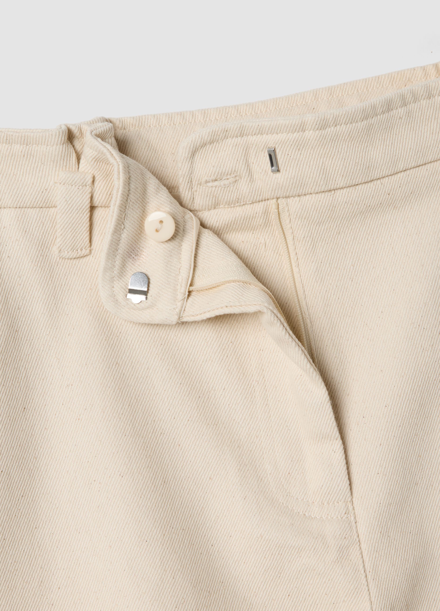 Beige pure cotton shorts