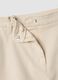 Beige pure cotton shorts_1