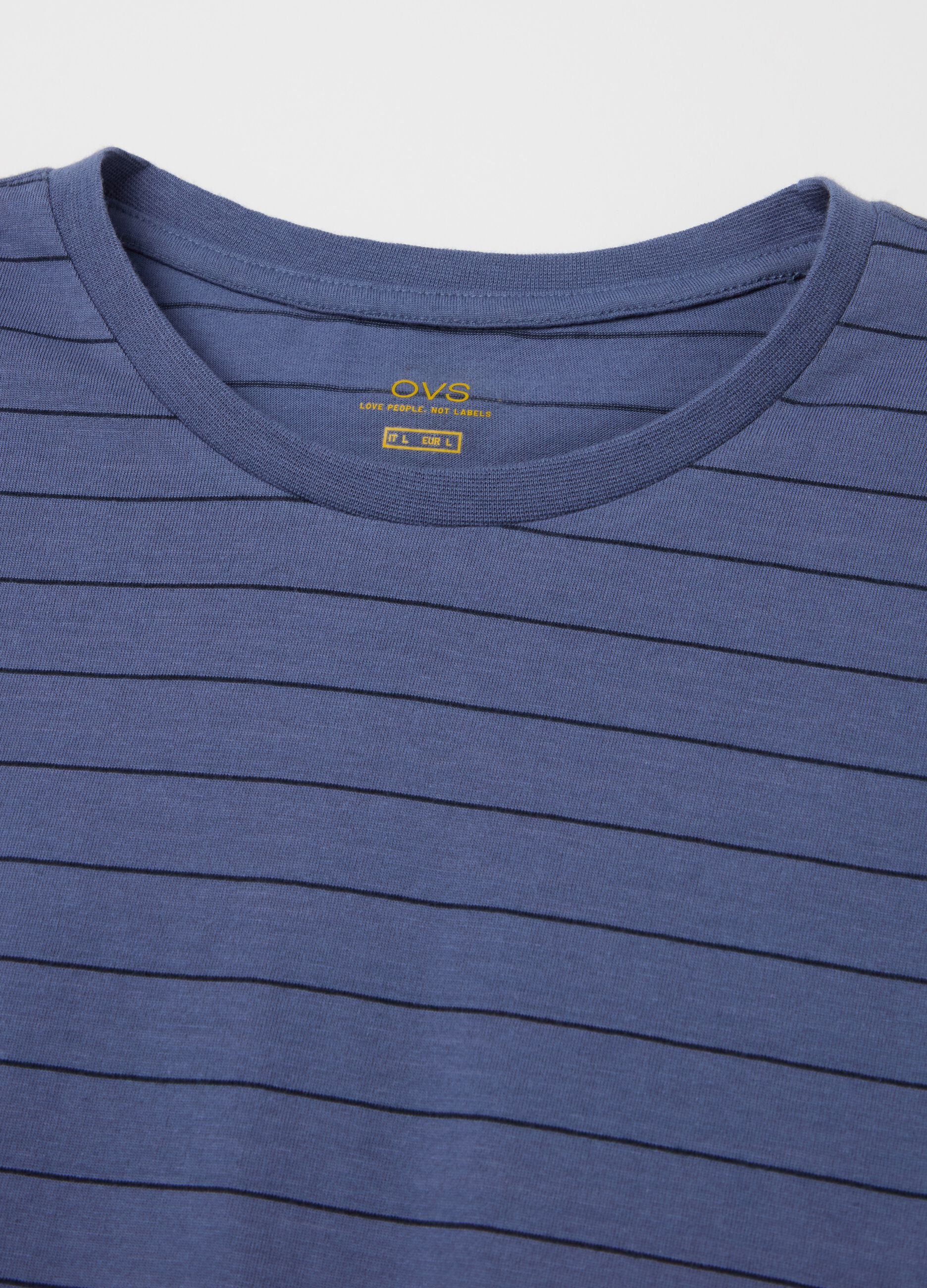 Cotton pyjamas with striped pattern
