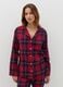 Long flannel pyjamas with tartan pattern_1
