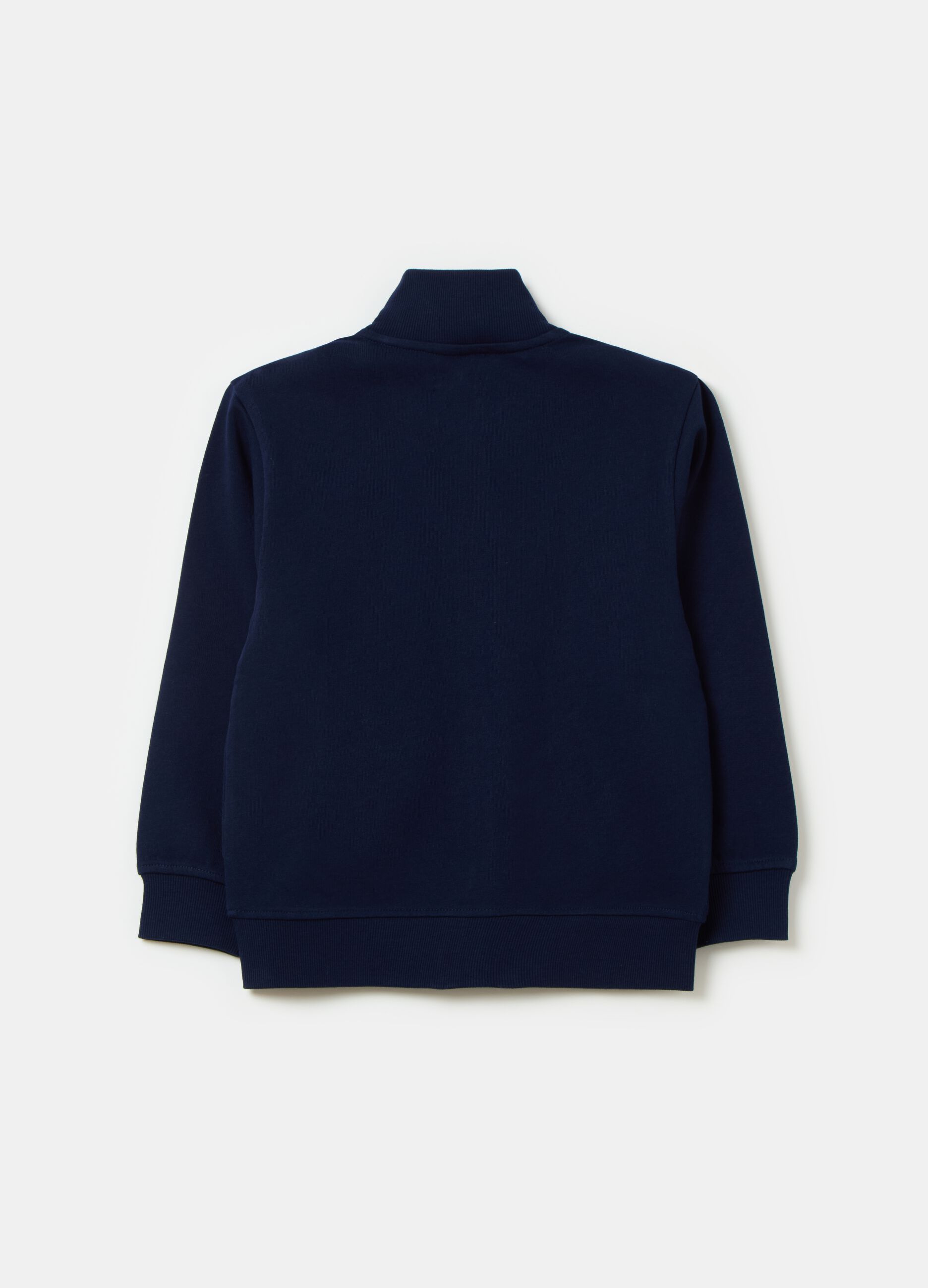 French terry full-zip sweatshirt with pockets
