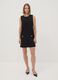 Abito smanicato nero in punto Milano di viscosa elasticizzata straight fit_0