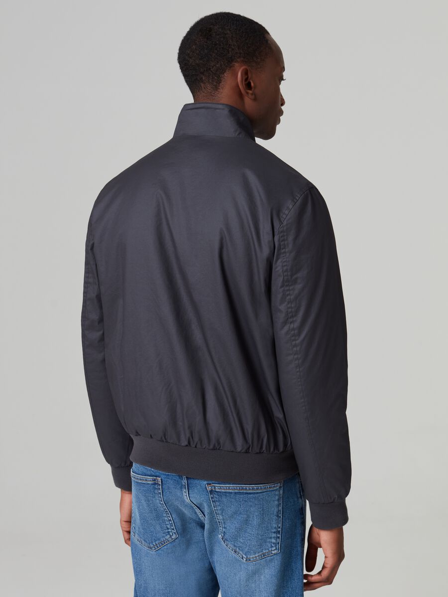 Bomber in cotone a collo alto_2