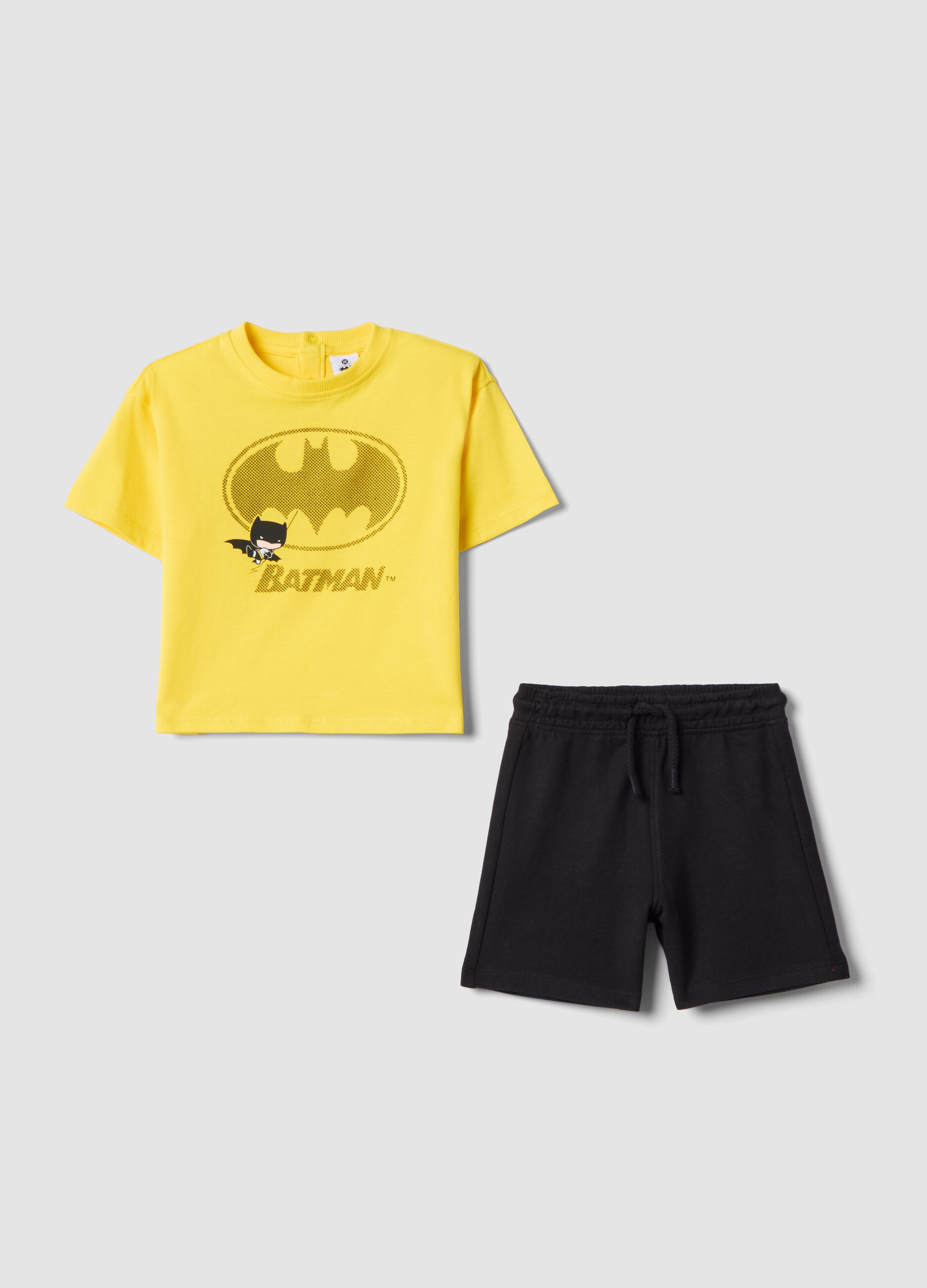 Multicoloured pure cotton Batman print set for boys