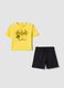 Multicoloured pure cotton Batman print set for boys_0
