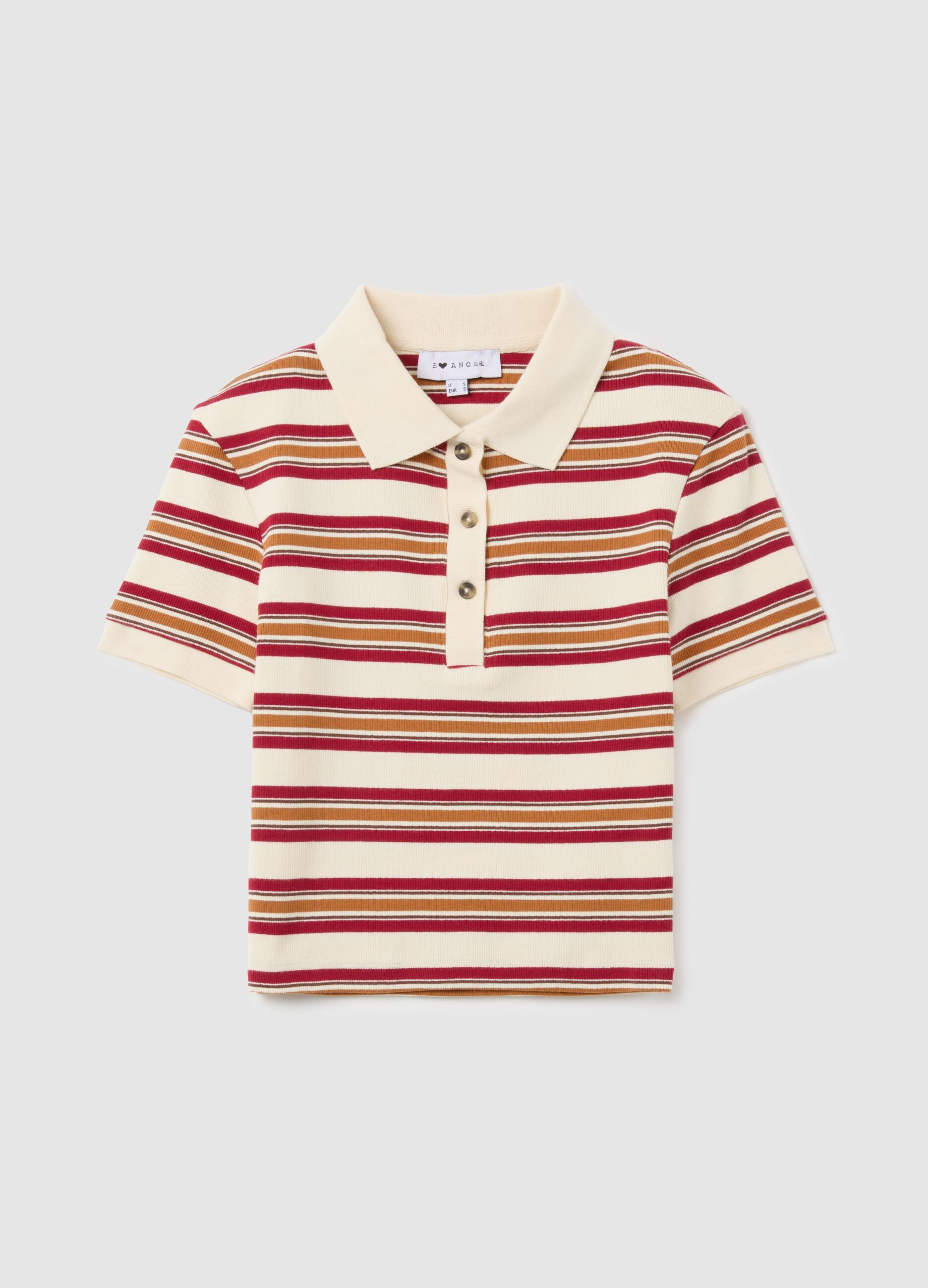 Regular fit multicolour stretch cotton polo